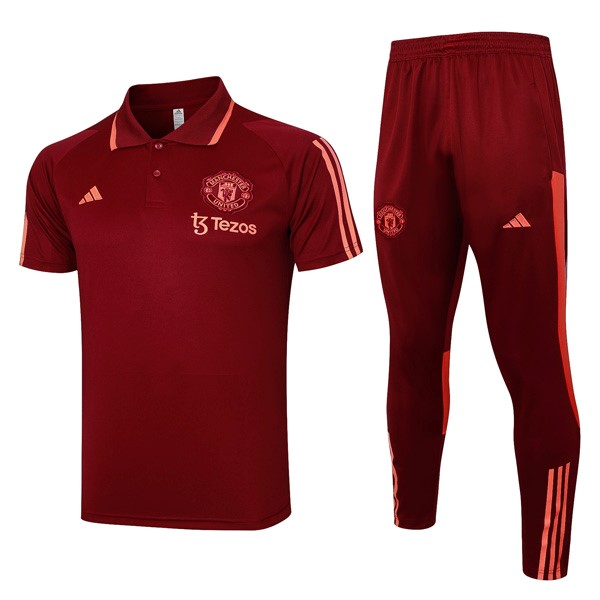 Polo Manchester United Conjunto Completo 2024 Rojo